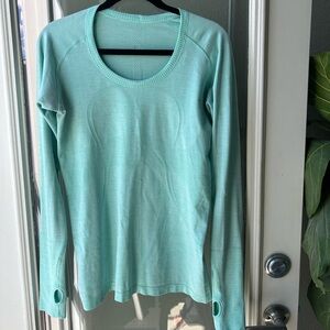 Lululemon Swiftly Tech Long Sleeve Shirt, Size 10, Mint Green